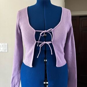 Fashion Nova Lavender Cardigan Sweater